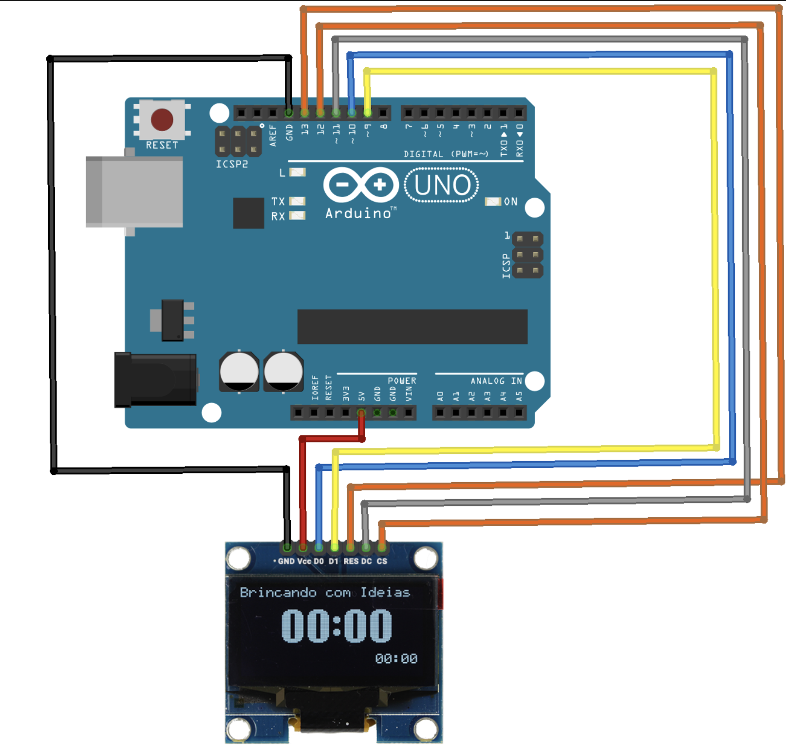 Display OLED SPI Modelo 2